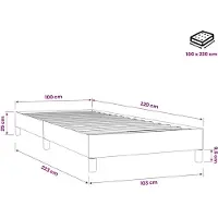 vidaXL Boxspring zonder matras fluweel donkerblauw 100x220 cm