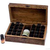 LK Opbergbox 24 + 1 vakken hout - Etherische olie - Sieradendoos - Organizer