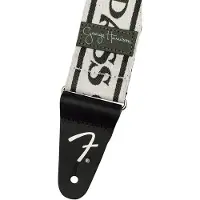 Fender 990639046 Logo gitaarband, wit/zwart polyester, 2