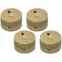 Gretsch 9221026000 Knoppen Set van 4 - G Logo met Edelsteen in Goud