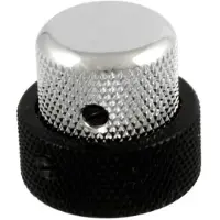 AllParts MK3338000 Vintage Stijl Concentrique Gestapelde Knob - Chrome en Zwart, voor Amerikaanse Pots