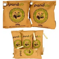 Pandoo Natuurlijke Luchtreiniger - Small + Medium - 6 stuks - Bamboe - Langdurige werking - Geurverwijderaar - Luchtzuivering