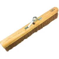 Synx Tools Bezem Coco 60cm - Zaalveger - met steelhouder - Cocosharen - Zachte haren - Binnenbezem