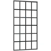 vidaXL Schuifdeur 102x205 cm ESG-glas en aluminium zwart