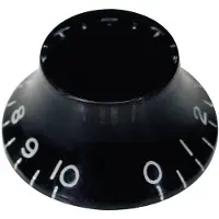 Boston KB-160 bell knob, transparent black