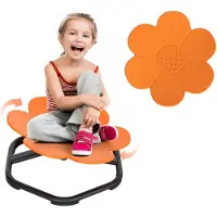 AIYAPLAY Draaistoel voor Kinderen Kunststof, Staal 55L x 55B x 26H cm Oranje