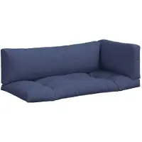 vidaXL Palletkussens 3 st oxford stof marineblauw