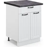 Vicco Fame-Line Keukenonderkast – 60 cm met lade, WB Antraciet Wit Landhuis