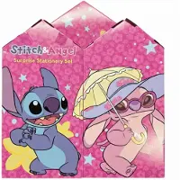 Lilo & Stitch Disney Stitch & Angel Adventskalender – 24 Verrassingen – Schrijfwarenset Cadeauset – Kerstcadeau voor Kinderen - Roze Geschenkset - Adventkalender