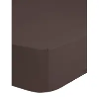 Hip Hoeslaken - katoensatijn - bruin - 90x200 cm