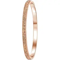 Lucardi Dames Armband roseplated light peach kristal - Staal - Armband - Cadeau - Stijlvol - Rosékleurig