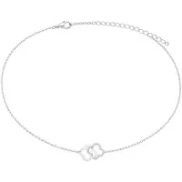 Cala Rose Linked Luck Ketting | RVS (verkleurt niet) Zilverkleurig | | Cadeau voor haar | Kerst | Moederdag | Verjaardag