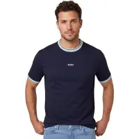 BOSS Relaxed-fit T-shirt van katoen met strepen Maat M