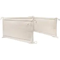 Jollein - Bedomrander 180x30cm - Baby Bedbumper Ledikant - Acryl & Katoen - Grain Knit - Oatmeal