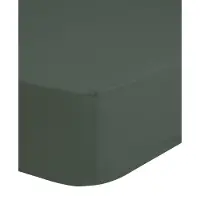 Hip Hoeslaken - katoensatijn - donker olijfgroen - 100x200 cm