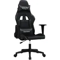 vidaXL Gamingstoel met massagefunctie, zwart, kunstleer