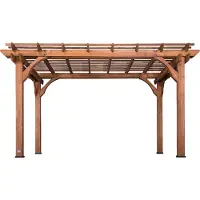 Backyard Discovery Pergola van Hout 305 x 426 cm | Vrijstaande Terrasoverkapping voor de Tuin / Carport | Paviljoen / Tuinpaviljoen met weerbestendige Overkapping