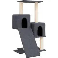 vidaXL Kattenmeubel met sisal krabpalen 82 cm donkergrijs