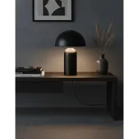 Artdelight Tafellamp Best Ø 35cm zwart met wit