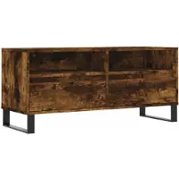 vidaXL Tv-meubel 100x34,5x44,5 cm bewerkt hout gerookt eikenkleurig