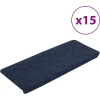 vidaXL Trapmatten zelfklevend 15 st 65x24,5x3,5 cm blauw
