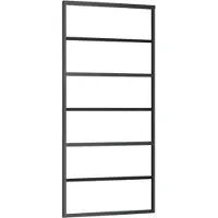vidaXL Schuifdeur 90x205 cm ESG-glas en aluminium zwart