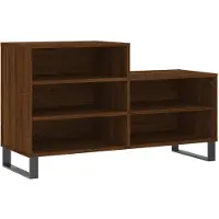 vidaXL Schoenenkast 102x36x60 cm bewerkt hout bruin eikenkleur