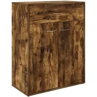 vidaXL Dressoir, gerookt eikenfineer, 60x30x75 cm, houtvezelplaat