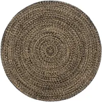 vidaXL Vloerkleed handgemaakt 210 cm jute zwart en bruin