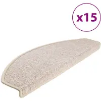 vidaXL Trapmatten 15 st 65 x 24 x 4 cm Non-Slip Taupe