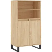 vidaXL Hoge kast 60x36x110 cm bewerkt hout sonoma eikenkleurig