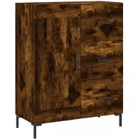 vidaXL Dressoir, gerookt eikenfineer, 69,5 x 34 x 90 cm, houtvezelplaat