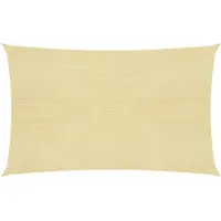 vidaXL Zonnezeil 160 g/m² 3x5 m HDPE beige