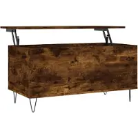 vidaXL Salontafel, gerookt eikenfineer, 90x44,5x45 cm, houtvezelplaat