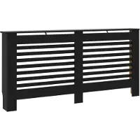 vidaXL Radiatorombouw 172x19x81,5 cm MDF zwart