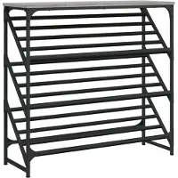 vidaXL Schoenenrek 90x30x85 cm bewerkt hout grijs sonoma