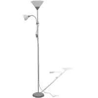 vidaXL Vloerlamp grijs