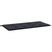 vidaXL Tuinbankkussen ruitpatroon 120x50x3 cm oxford stof zwart