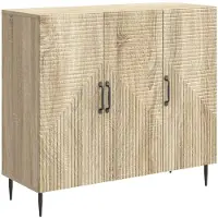 vidaXL Dressoir Sonoma Eiken 89 x 34,5 x 80 cm Bewerkt hout