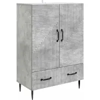 vidaXL Dressoir met lade Betongrijs 66 x 34,5 x 95 cm Bewerkt hout