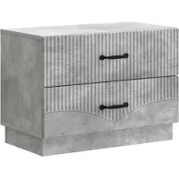 vidaXL - Nachtkastje - Betongrijs - 62 - x - 34,5 - x - 44,5 - cm - Bewerkt - hout