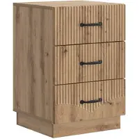 vidaXL Nachtkastje Artisanaal eiken 43 x 41 x 63,5 cm Bewerkt hout