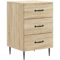 vidaXL Nachtkastje Sonoma Eiken 43 x 41 x 66,5 cm Bewerkt hout