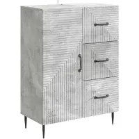 vidaXL Dressoir met lade Betongrijs 66 x 34,5 x 89,5 cm Bewerkt hout