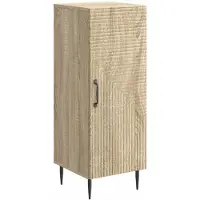 vidaXL Dressoir Sonoma Eiken 33 x 34,5 x 89,5 cm Bewerkt hout