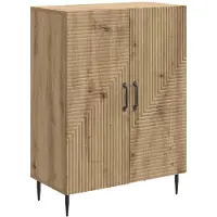 vidaXL Dressoir Artisanaal eiken 66 x 34,5 x 89,5 cm Bewerkt hout