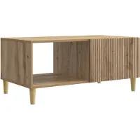vidaXL Salontafel Artisanaal eiken 90 x 50 x 40 cm Bewerkt hout