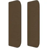vidaXL Hoofdbord met randen 183x16x78/88 cm stof donkerbruin