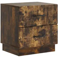vidaXL Nachtkastje Gerookt eiken 43 x 34,5 x 44,5 cm Bewerkt hout