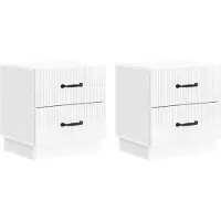vidaXL Nachtkastje 2 st Hoogglans Wit 43 x 34,5 x 44,5 cm Bewerkt hout